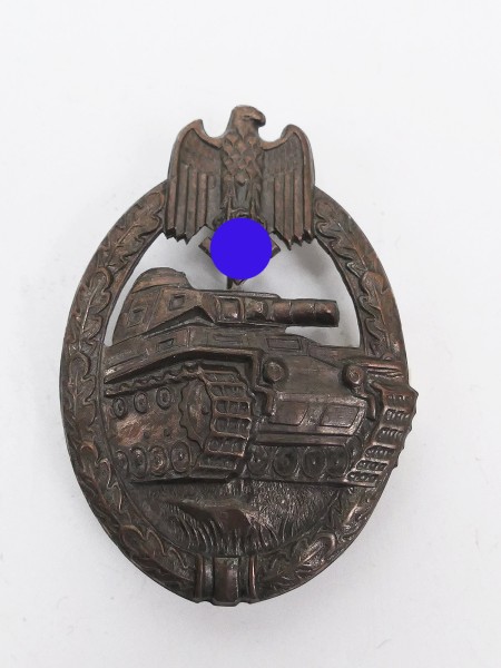 Panzerkampfabzeichen Wehrmacht Stufe Bronze - hohl geprägt