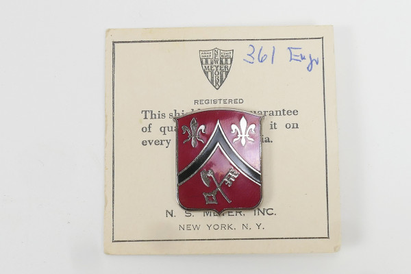 US WW2 Military Unit Crests Insignia 361st ENGINEER BATTAILON DI Pin Medal Badge Crest
