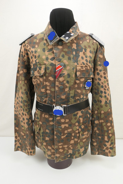 Waffen SS Uniform Sturmbannführer Otto Skorzeny Tarnjacke Ardennen + Führerkoppel 120cm