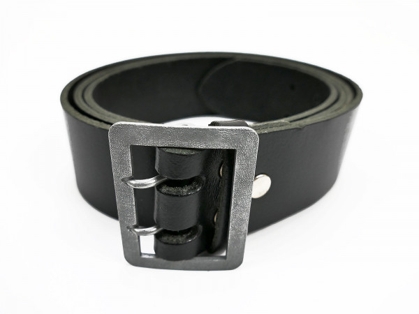 EINZELSTÜCK Vintage Zweidornkoppel schwarz Leibriemen 45mm Koppelriemen Lederkoppel 150cm