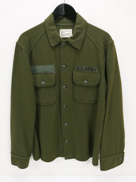 US Army Vintage Shirt Cold Weather Field Wool Feldhemd langarm oliv 1978 - Medium TOP !