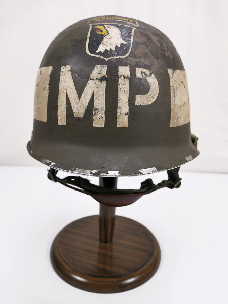 101st Airborne VET US ARMY Type WW2 M1 Stahlhelm MP Militärpolizei + Paratrooper Liner
