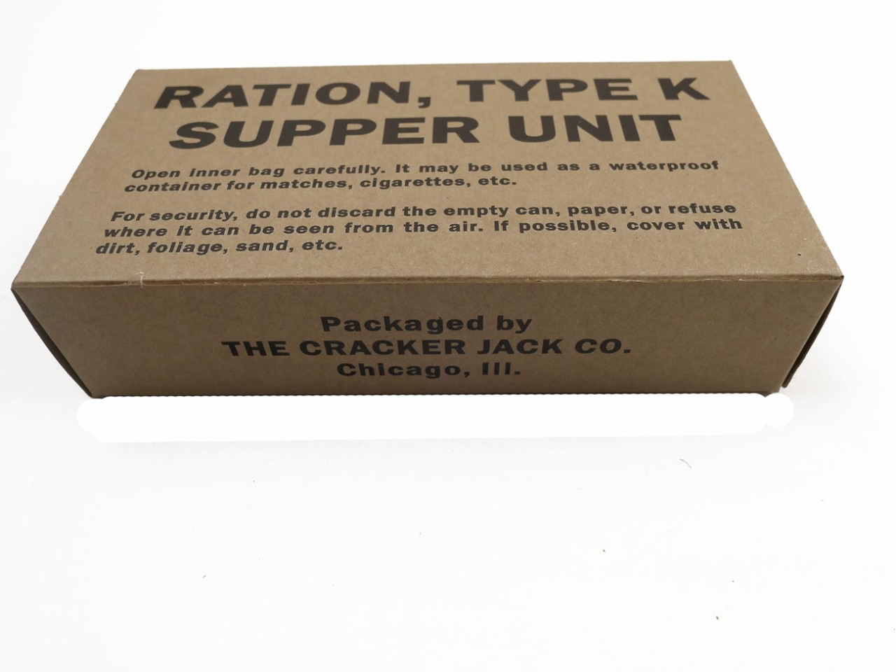 US ARMY WW2 Rations Type K Supper Unit/ Rationen Box Karton Verpflegung ...